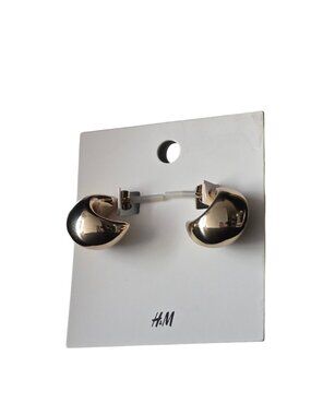 H&M Earrings Womens pierced goldtone chunky hoops